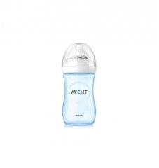 Avent PP Natural Biberon 260 ML Tekli-Mavi 1m+