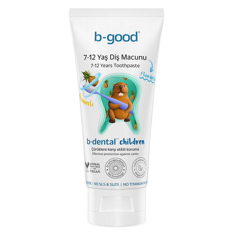 B-Good Care 7-12 Yaş Diş Macunu Florürsüz Ananaslı 50 ml 9 Adet