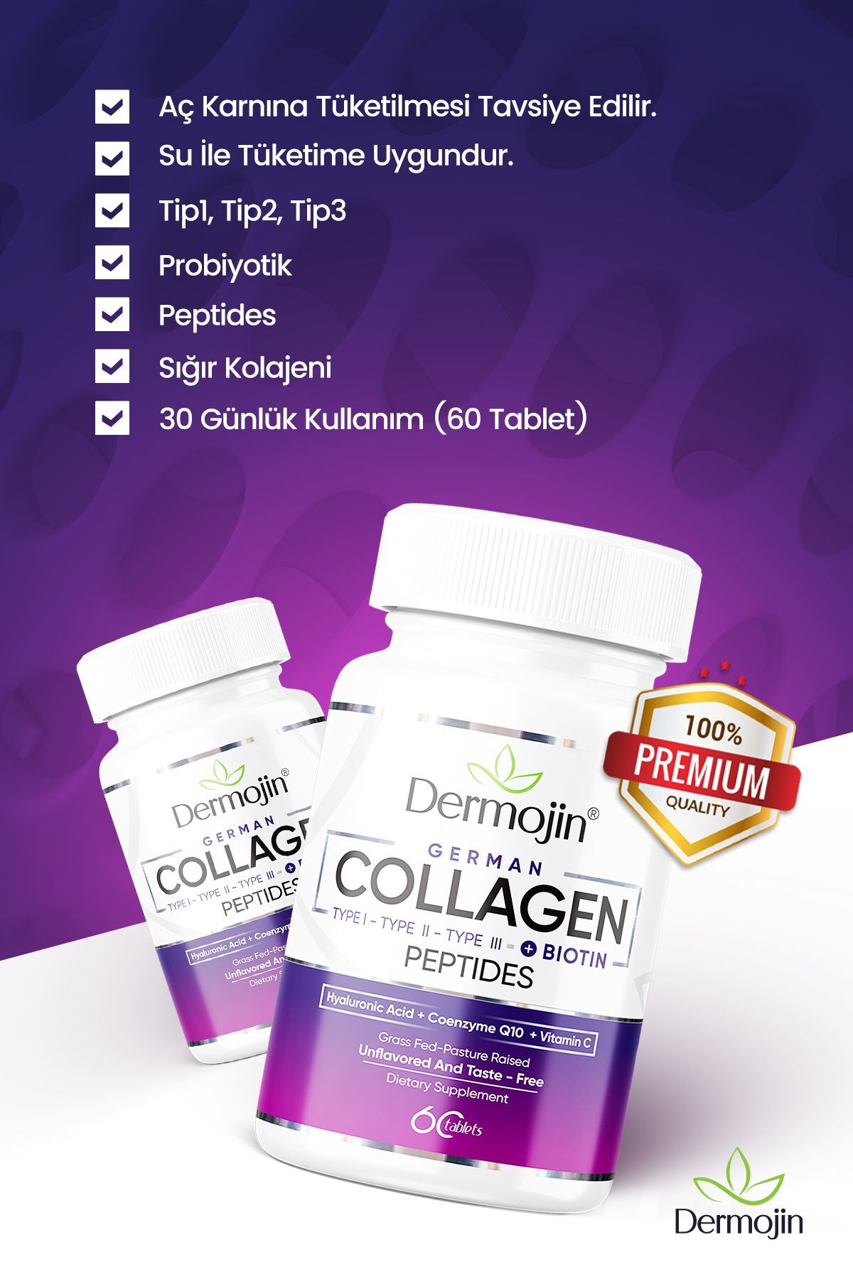Dermojin Collagen Peptides 60 Tablet
