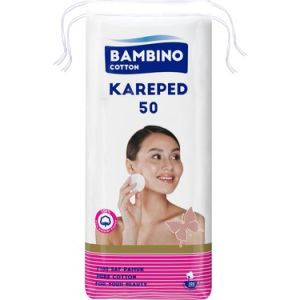 Bambino Kareped Makyaj Temizleme Pamuğu - 50'li