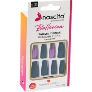 Nascita 24'lü Renkli Takma Tırnak Ballerina - 156
