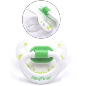 Baby Time Bt117-2 Silikon Damaklı Mat Gövdeli Emzik Beyaz 6-18 Ay