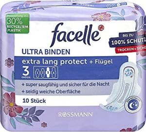 Facelle Ped Ultra Gece Koruma Kanatlı 10 Adet