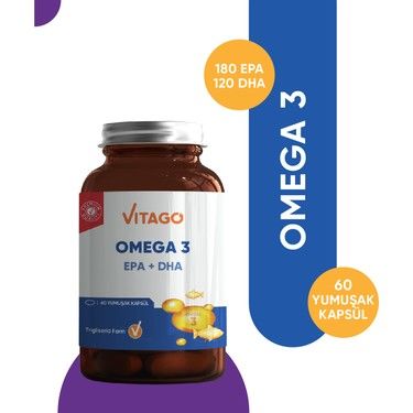 Vitago Premium Omega 3 Balık Yağı 500 mg 60 Yumuşak Kapsül