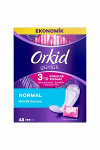 Orkid Günlük Koruma Tekli Paketlerde Normal Günlük Ped 48'li