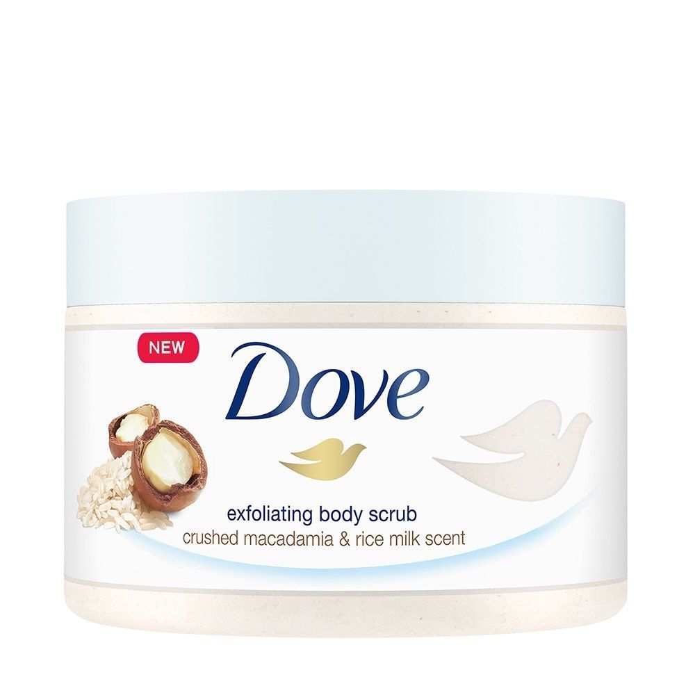 Dove Vücut Peelingi Macademia Fındığı ve Pirinç Sütü 225 ml