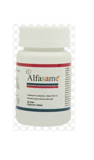 Alfasame S-Adenozil L-Metiyonin Vitamin B12 ve Folik Asit 20 Tablet