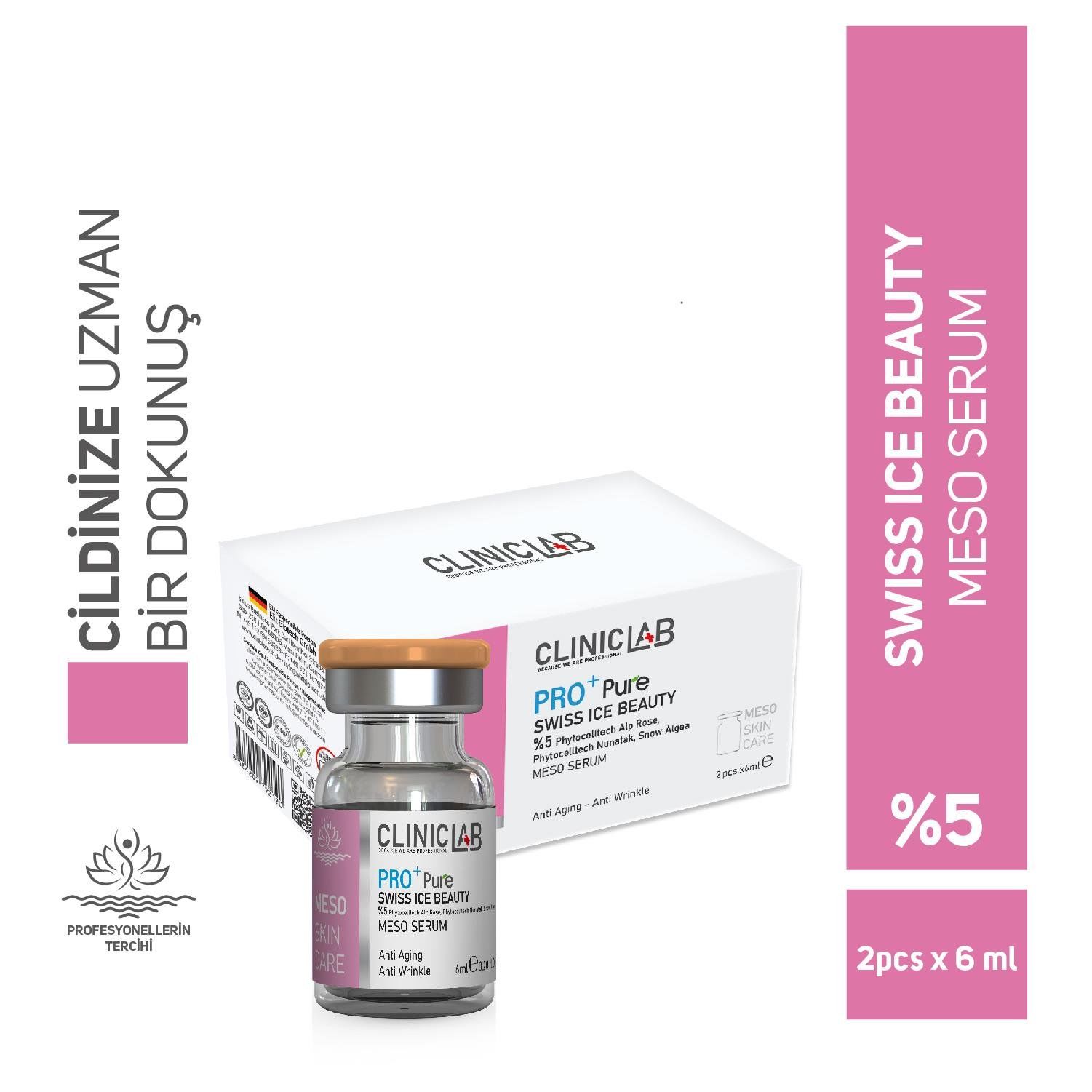 ClinicLab Pro+ Pure Swiss Ice Beauty Meso.Serum 6 ml 2'li