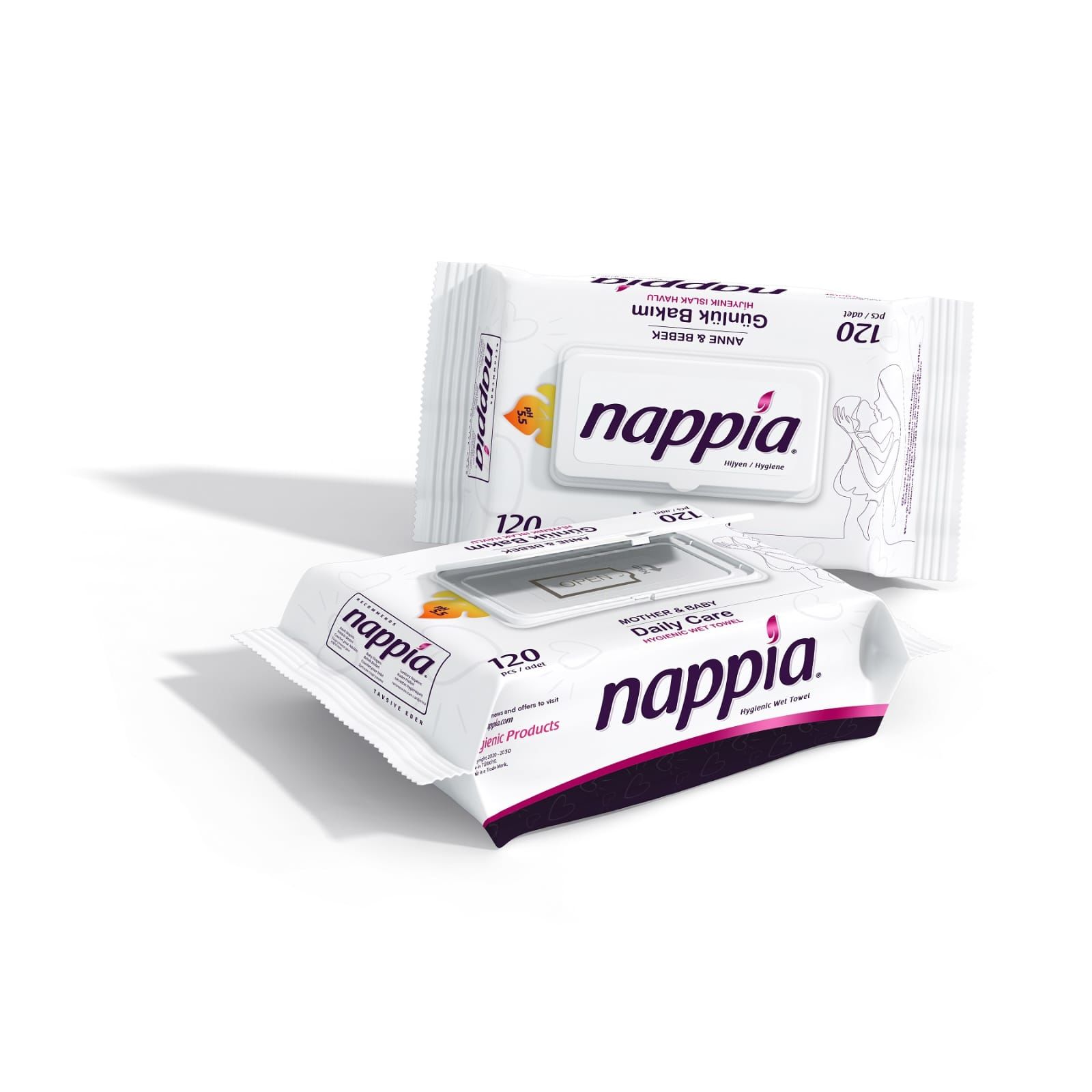 Nappia Hijyenik Islak Havlu - 120 Adet