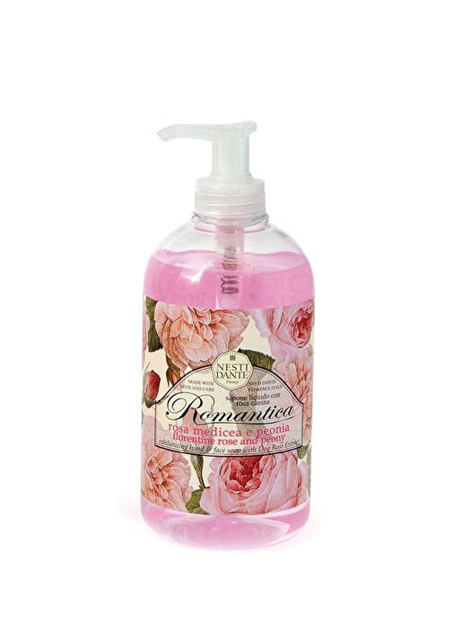 Nesti Dante Banyo ve Duş Jeli Romantica Floransa Gülü ve Şakayık Kokulu Arındırıcı Vegan Bakım 500 ml