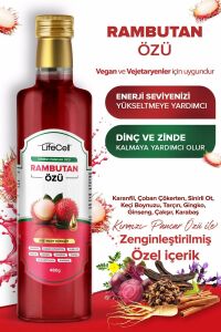 Lifecell Rambutan Özü Kırmızı Pancar Özü 480 gr