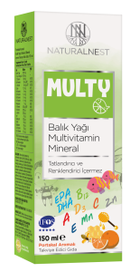 Natural Nest Multy Şurup Balık Yağı Vitamin Mineral İçeren Takviye Edici Gıda