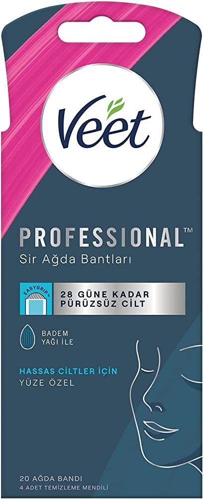 Veet Professional Yüz Ağda Bandı Hassas Ciltler 20'li