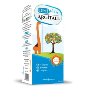 Optivita Argitall Çocuklar İçin L-Arjinin Multivitamin ve Mineral İçeren Takviye Edici Gıda 150 ml