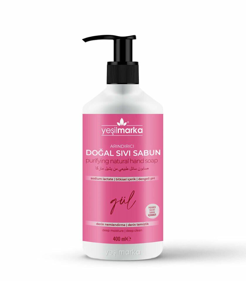 Yeşilmarka Arındırıcı Doğal Sıvı Sabun Gül 400 ml