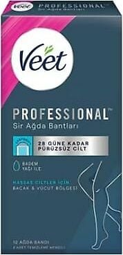 Veet Profesyonel Sir Ağda Bandı Hassas Cilt Bacak ve Bikini Bölgesi 40'lı