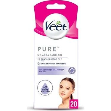 Veet Pure Hipoalerjenik Yüz Ağda Bandı 20'li