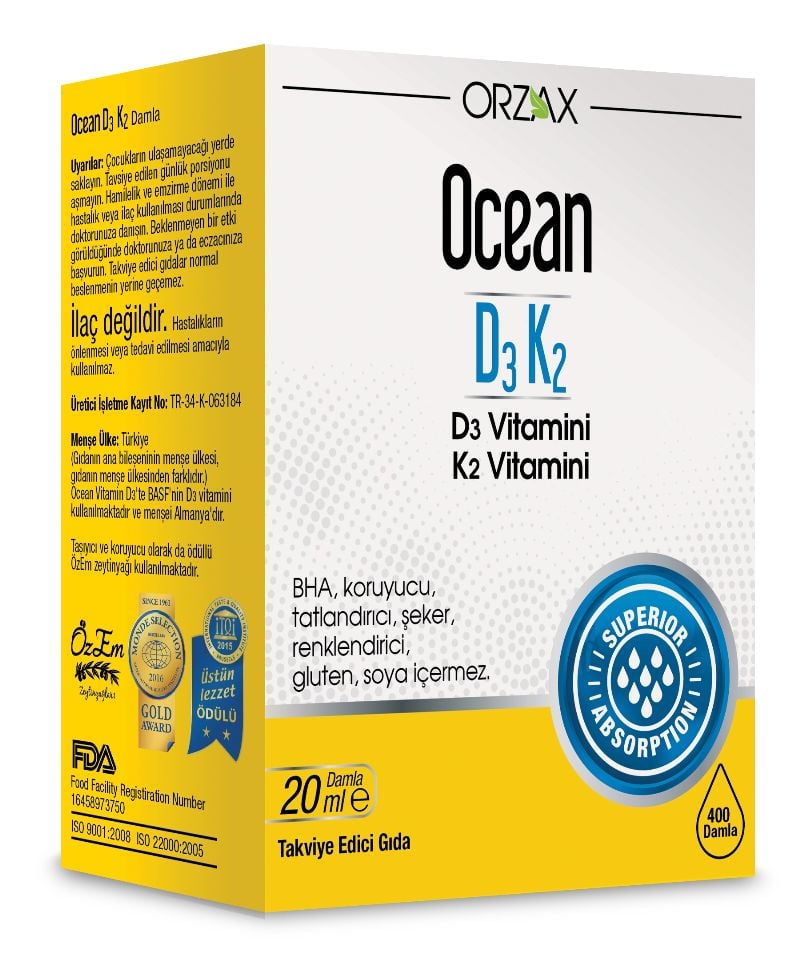 Ocean D3 K2 Damla 20Ml