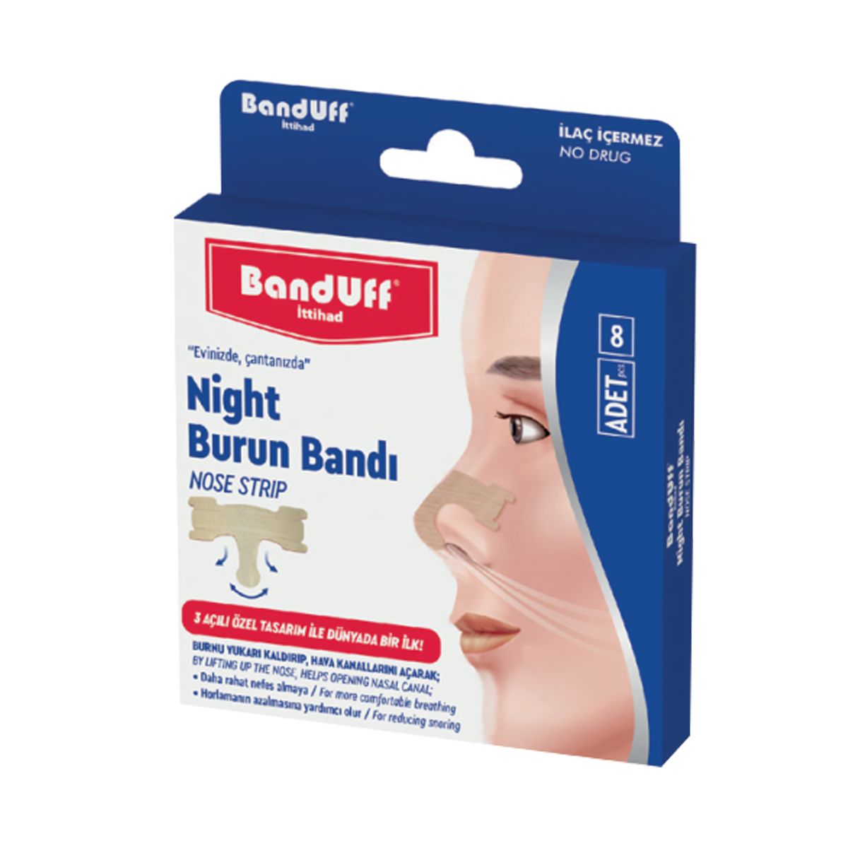 Banduff Night Burun Bandı 8'li