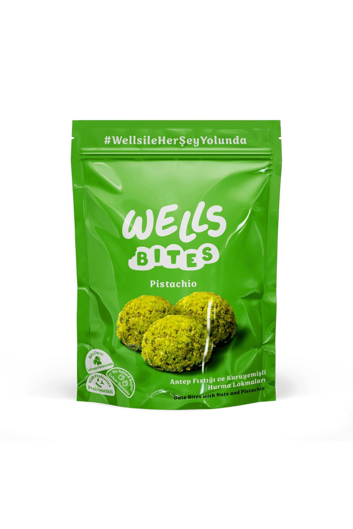 Wells Bites Probiyotikli Doğal Meyve Topları Pistachio