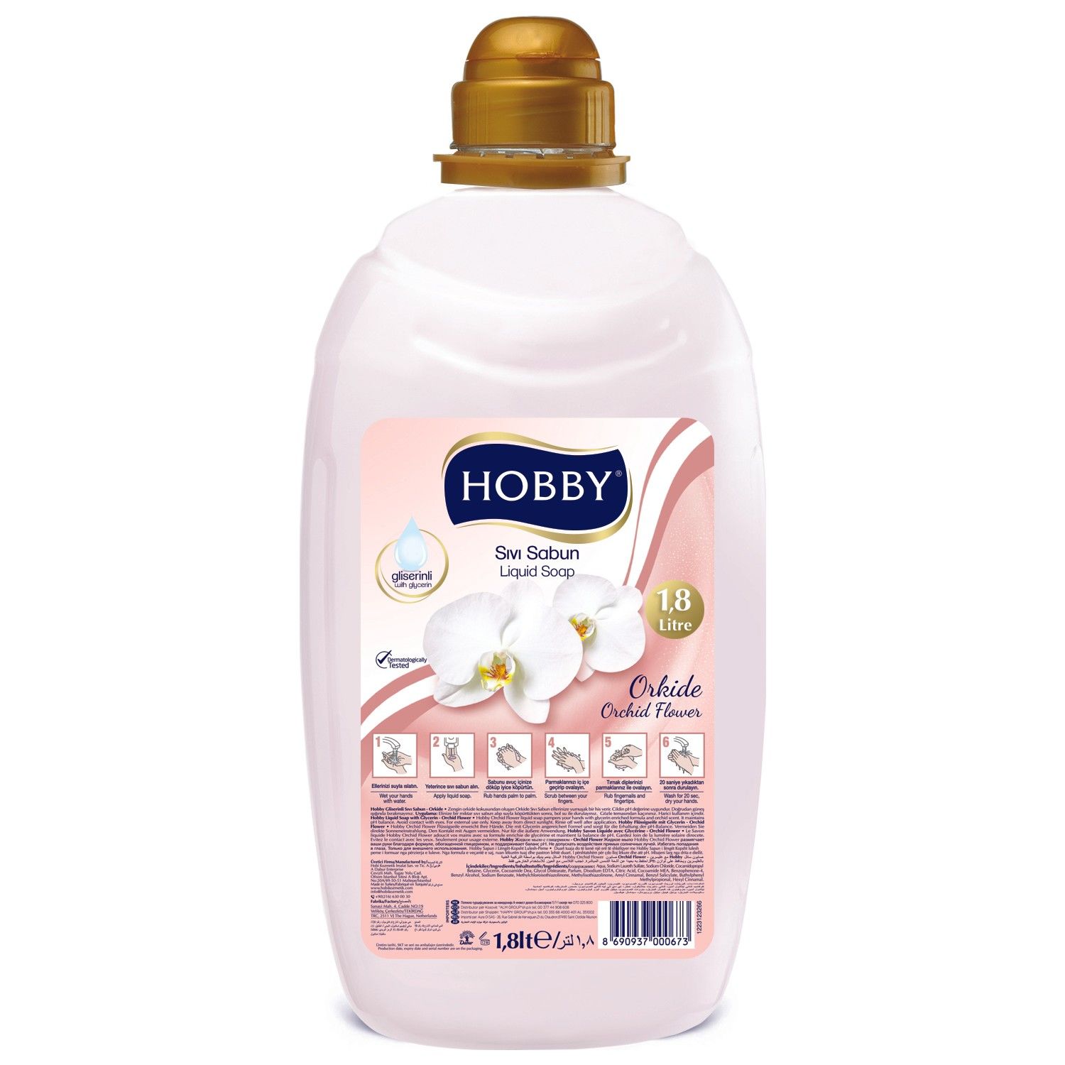 Hobby Sıvı Sabun 1800 ml - Orkide Çiçeği