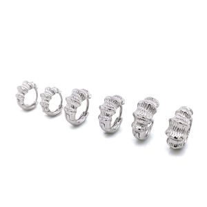 Chn-0134-6 Altılı Set Halka Küpe Gümüş
