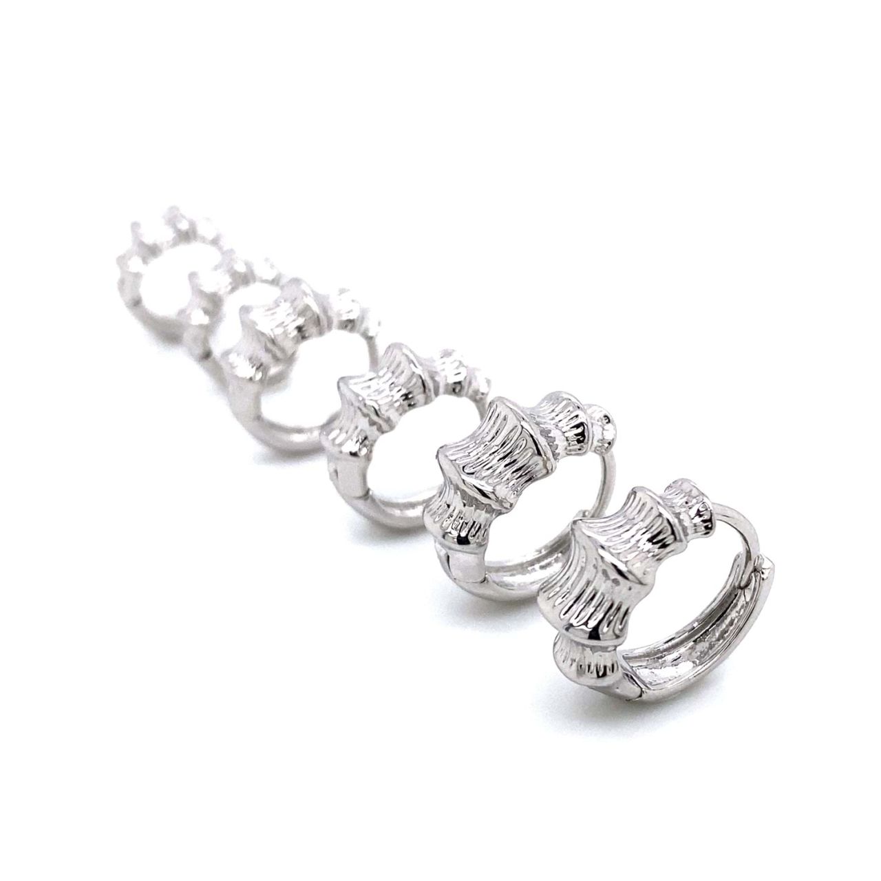 Chn-0134-6 Altılı Set Halka Küpe Gümüş