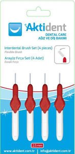 Aktident Orid Arayüz Fırçası 0,50 mm 4'lü - Kırmızı