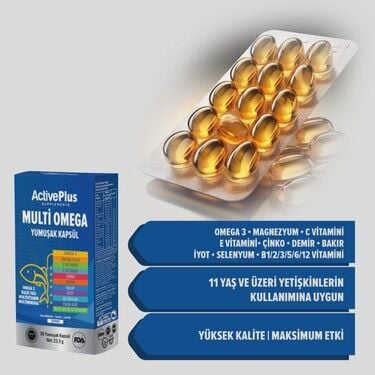 Active Plus Multi Omega 30 Kapsül