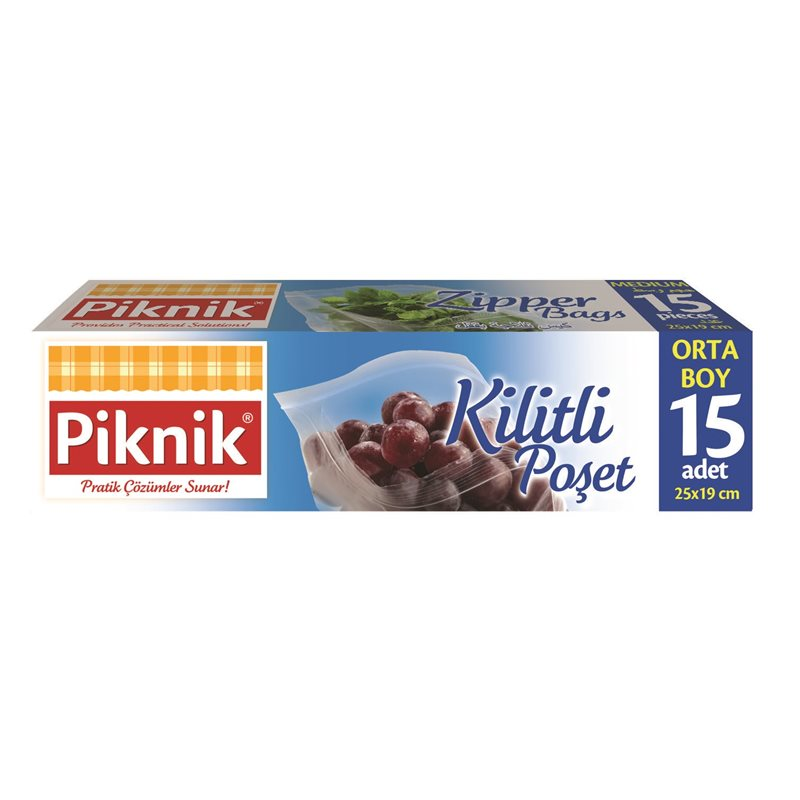 Piknik Gida Ambalaj Kilitli Poşet Küçük 20'Li 1408P