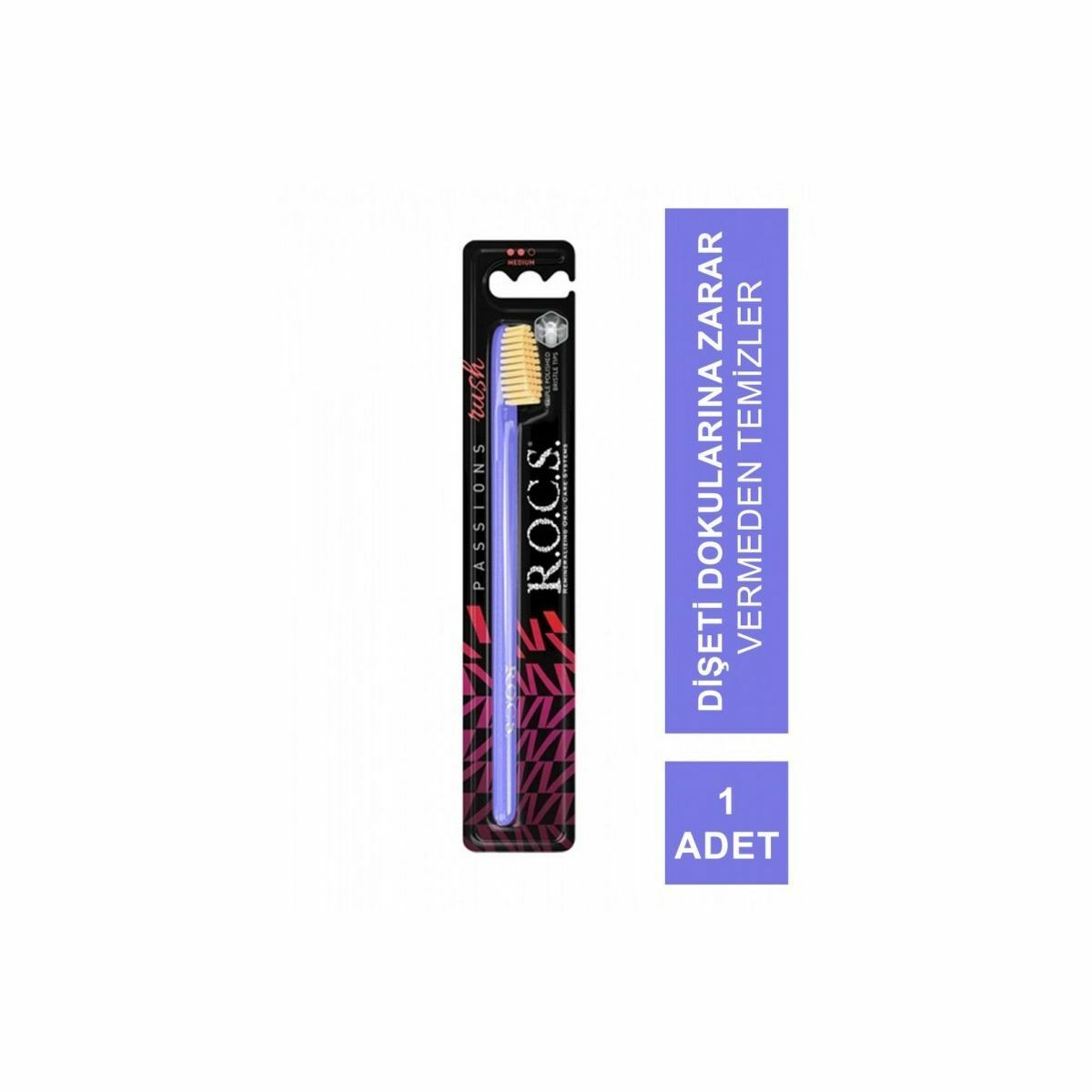 Rocs Passions Desire Diş Fırçası Medium - Mor