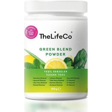 TheLifeCo Green Blend Yeşil Sebzeler İçecek Tozu 120 gr