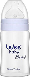 Wee Baby 788 Cam Biberon Isıya Dayanıklı Geniş Ağızlı 180 ml Pembe