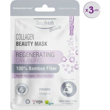 Deepfresh Tek Kullanımlık Collagen Canlandırıcı Yüz Maskesi