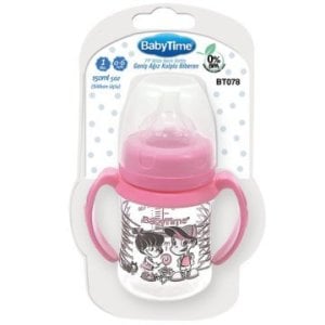 Babytime Geniş Ağız Kulplu Biberon 150ml 0-6 Ay BT078