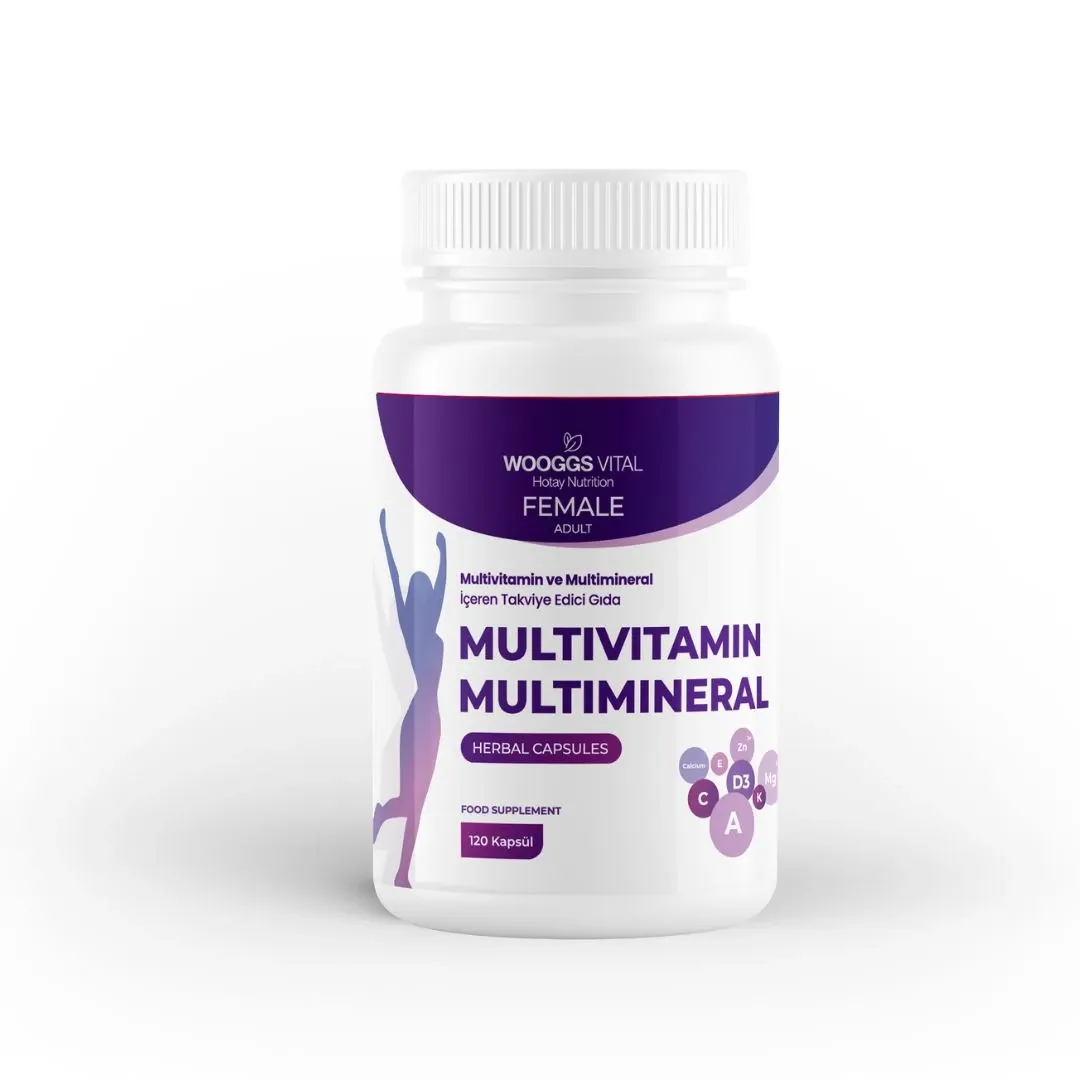 Wooggs Vital Multivitamin ve Multimineral Female İteg 120 Kapsül