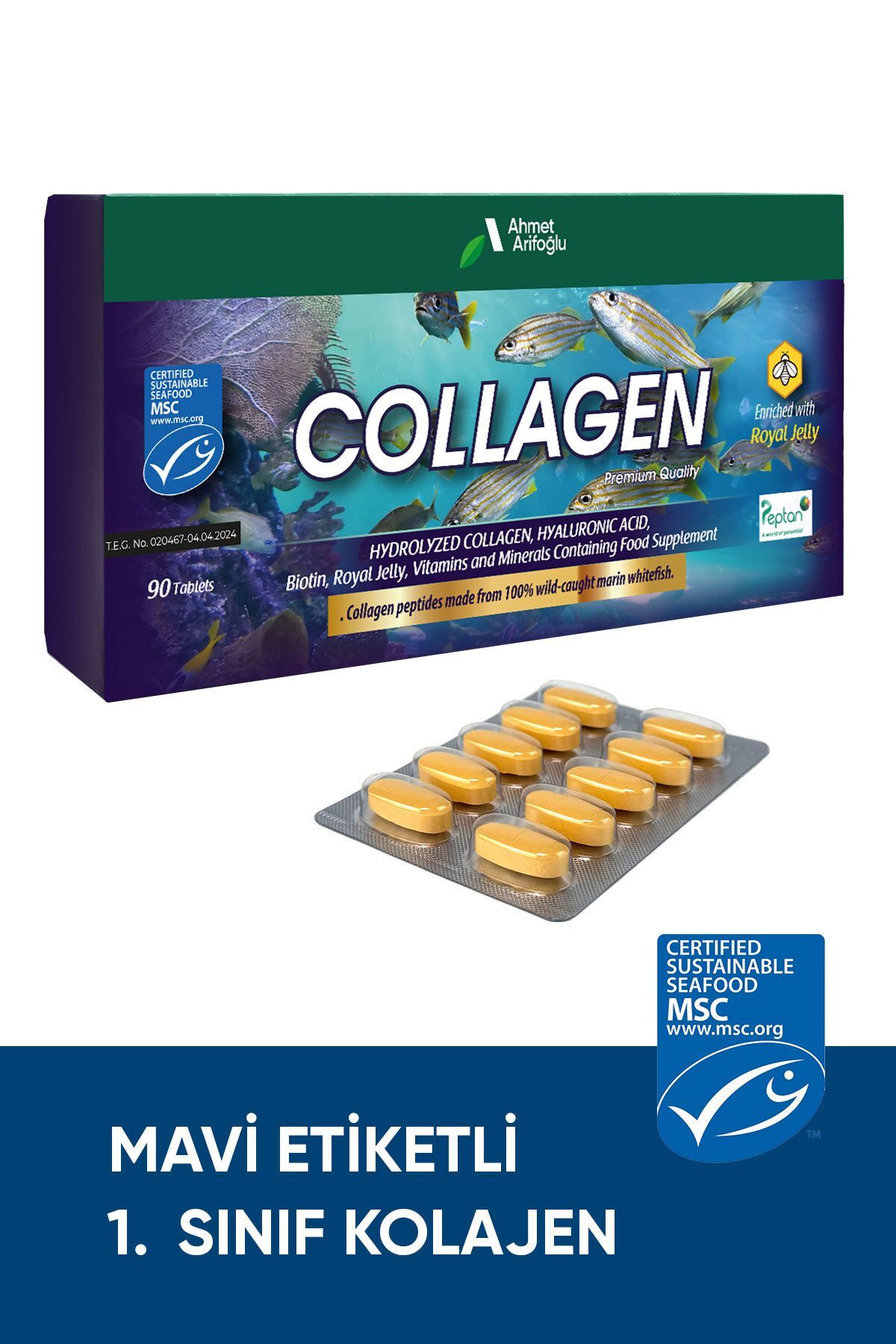 Ahmet Arifoğlu Collagen Balık Kolajeni 90 Tablet