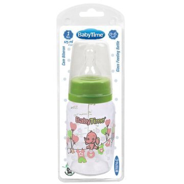 Babytime Cam Biberon Silikon Kiraz Uçlu 125ml 0-6 Ay BT074C