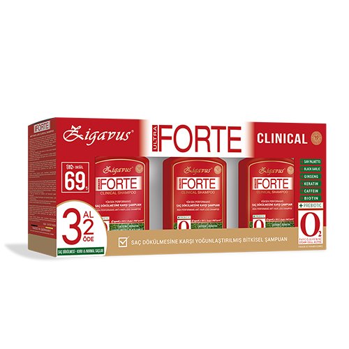 ZIGAVUS FORTE SAMPUAN KURU VE NORMAL SACLAR 3 AL 2 ODE