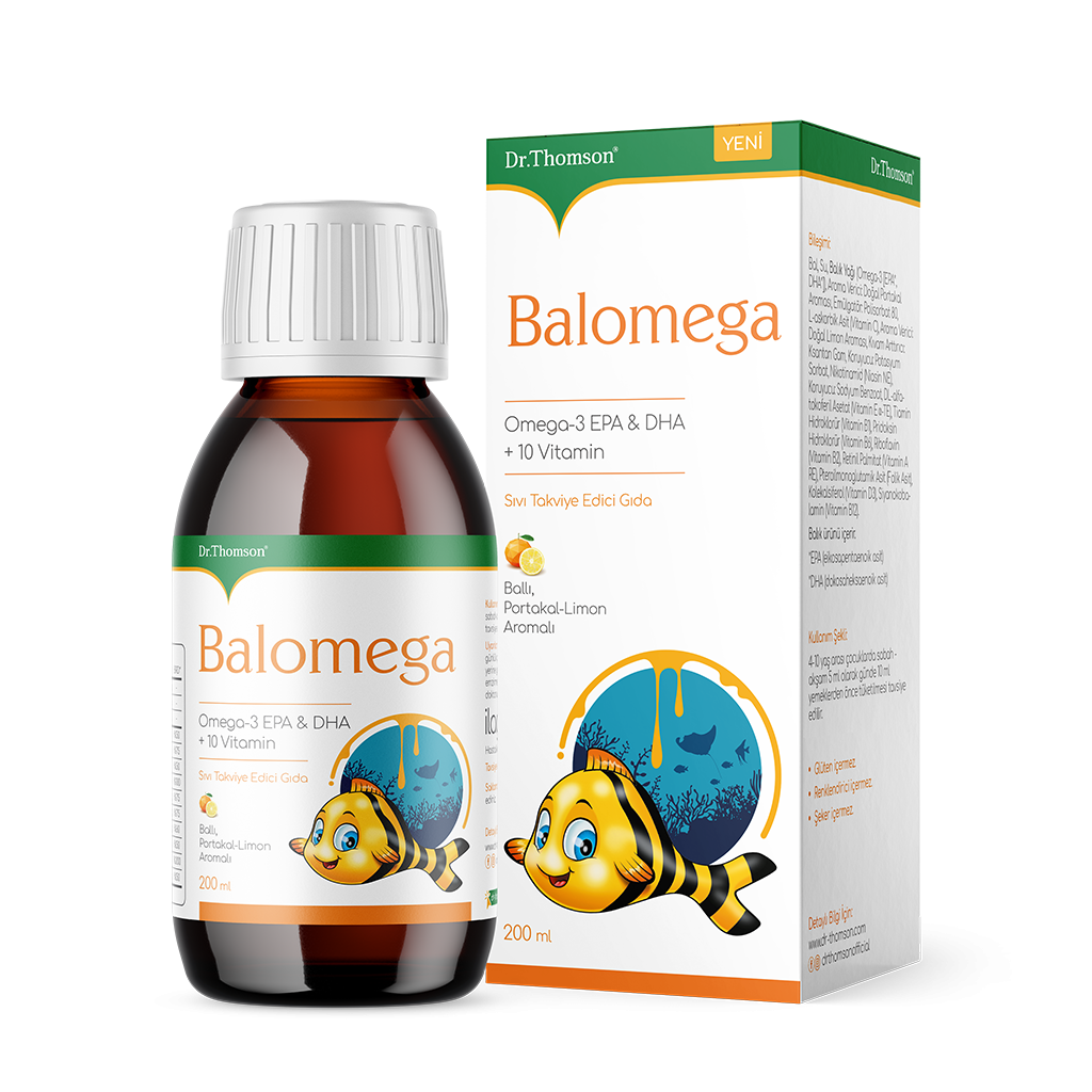 Dr Thomson Bal Omega VM Şurup Bal Portakal Limon Aromalı 150 ml