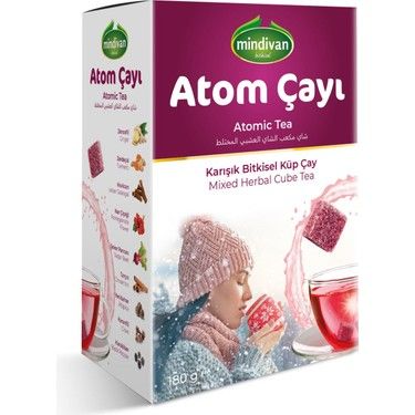 Mindivan Atom Çayı Karışık Bitkisel Küp Çay 180 gr