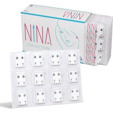 Nina Küpe White Rock Crystal 12'li