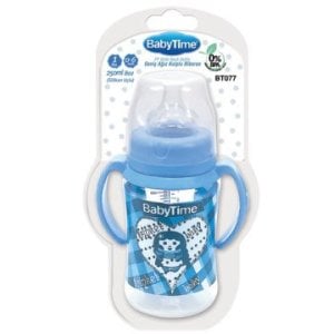 Babytime Geniş Ağız Kulplu Biberon 250ml 0-6 Ay BT077