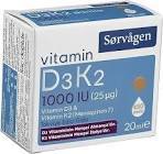 Sorvagen Vitamin D3K2 1000 IU 20 ml - 450 Damla
