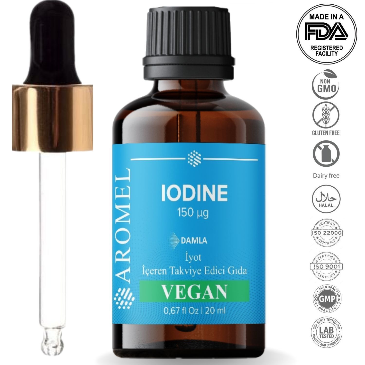 Aromel İyot Damlası 150 mcg