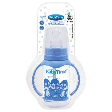 Babytime PP Kulplu Biberon Silikon Damaklı Uçlu 150ml 0-6 Ay BT072