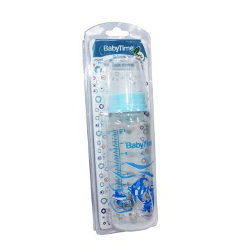 Babytime PP Klasik Biberon Silikon Damaklı Uçlu 250ml 0-6 Ay BT067