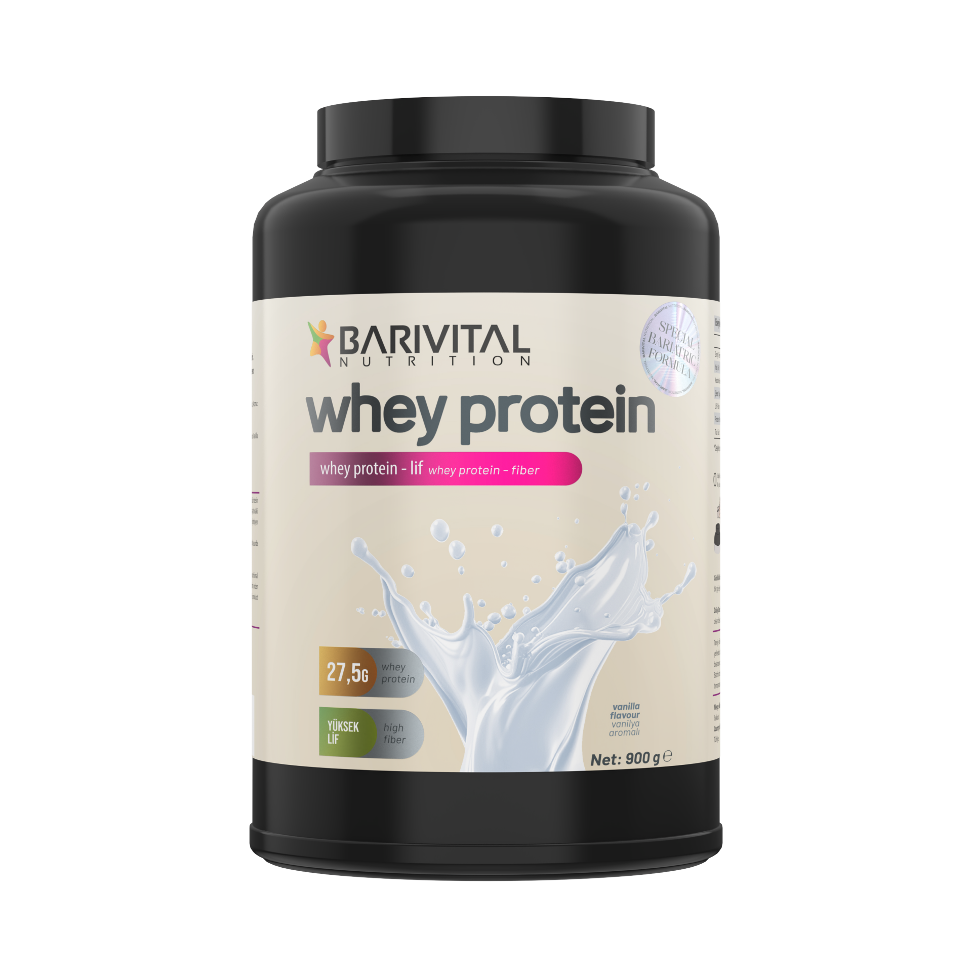 Barivital Vanilyalı Whey Protein 900 gr