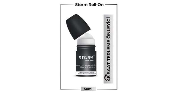 Lady Storm Erkek Roll On Terleme Karşıtı Black & White 50 ml