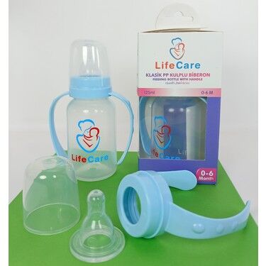 Life Care Kulplu Pp Biberon 125 ml Mavi